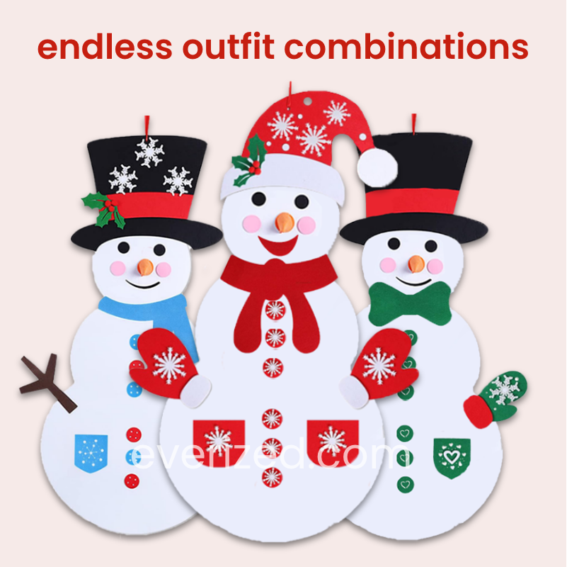 felt snowman - 3-in-1 outfits